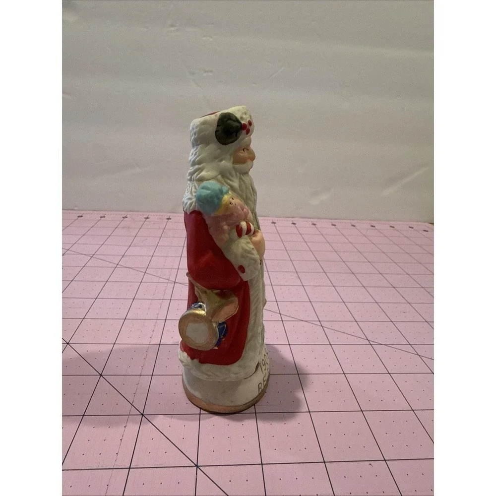 Vintage 1908 Belgium Old World Santa Hand-Painted Ceramic Figurine Christmas‎
